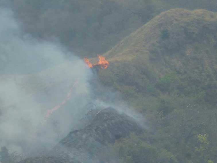 Según el último reporte más de 500 hectáreas se encontraban afectadas por las llamas.